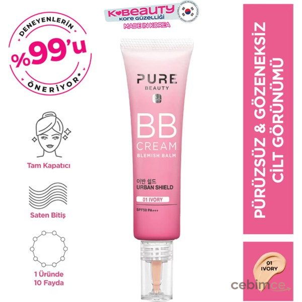 Pure Beauty BB Krem PA+++ Ivory SPF50 30 ml