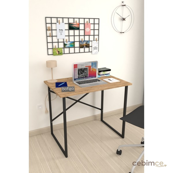 Bofigo 60X90 cm Çalışma Masası Bilgisayar Masası Ofis Ders Yemek Masası Hugo Çam
