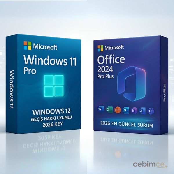 Microsoft Windows 11 Pro + Office 2026/2024 Pro Plus Key Windows 12 Geçiş Hakkı Uyumlu | Orijinal Lisans ile Güvenli Etkinleştirme