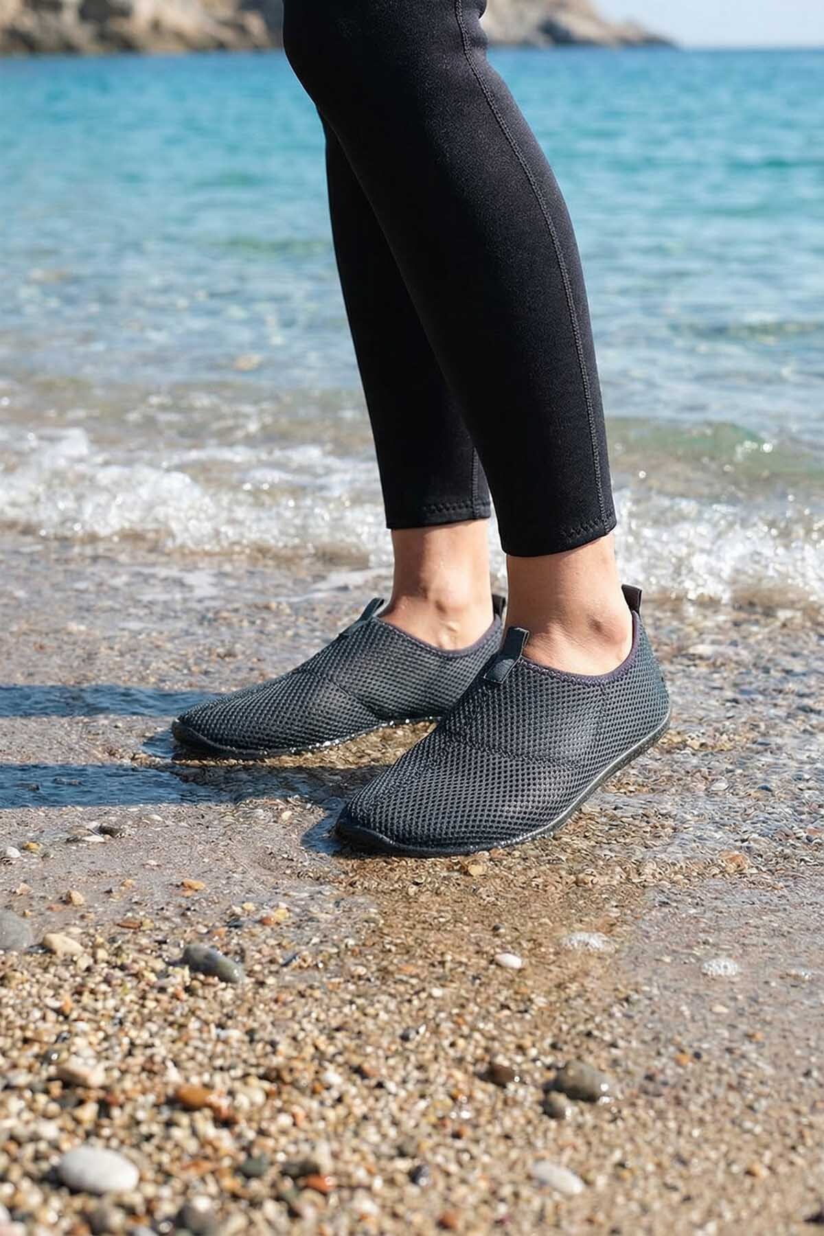 GEZER Yazlık Unisex PVC Taban Plaj Deniz Havuz Ayakkabı