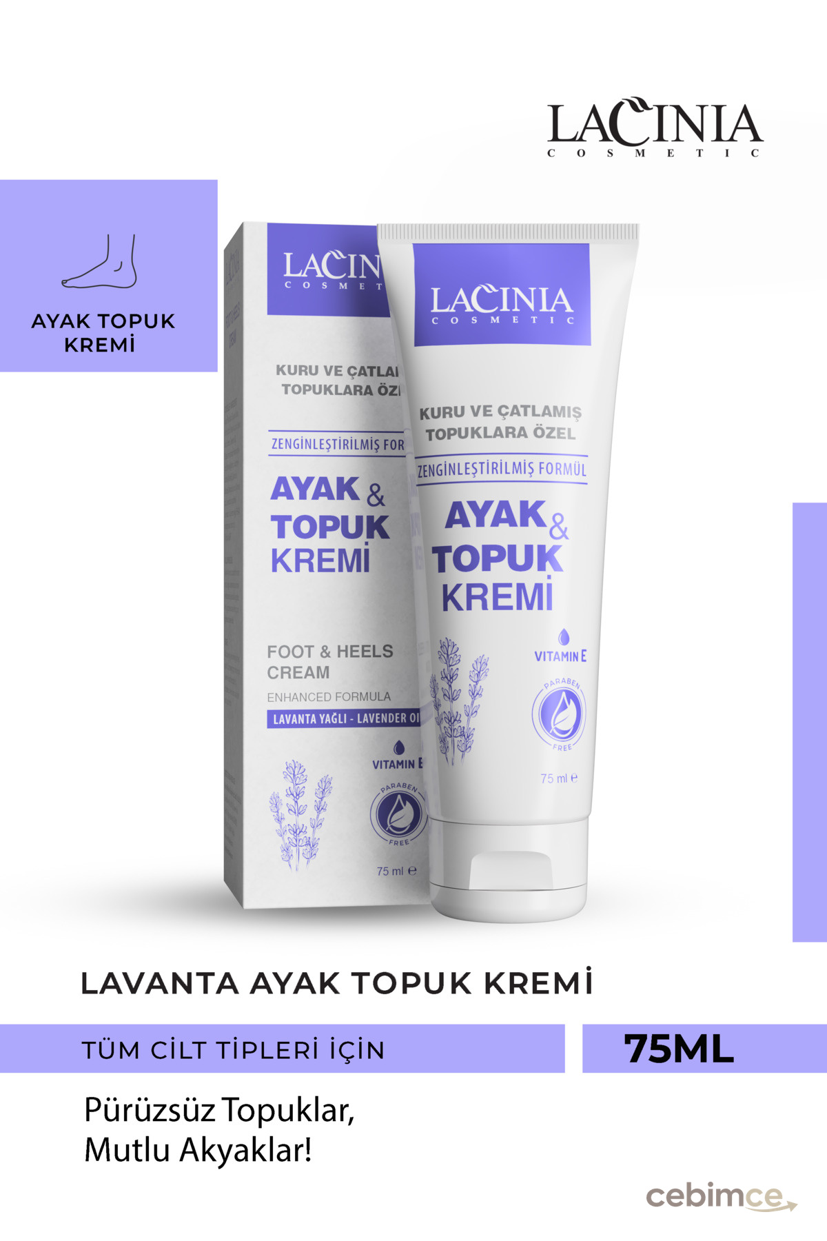 Lacinia Lavanta Özlü Ayak Ve Topuk Kremi 75 ml